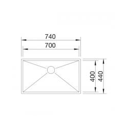 Zlewozmywak Blanco ZEROX 700-U Z KOR. INFINO 521 593